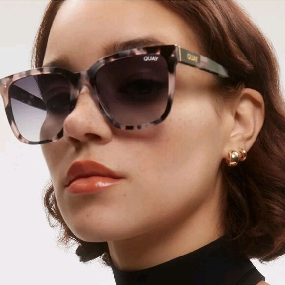 Quay Australia It's My Way 53MM Gradient Cat-Eye Sunglasses-Tort Black/Black Fad - Picture 2 of 9